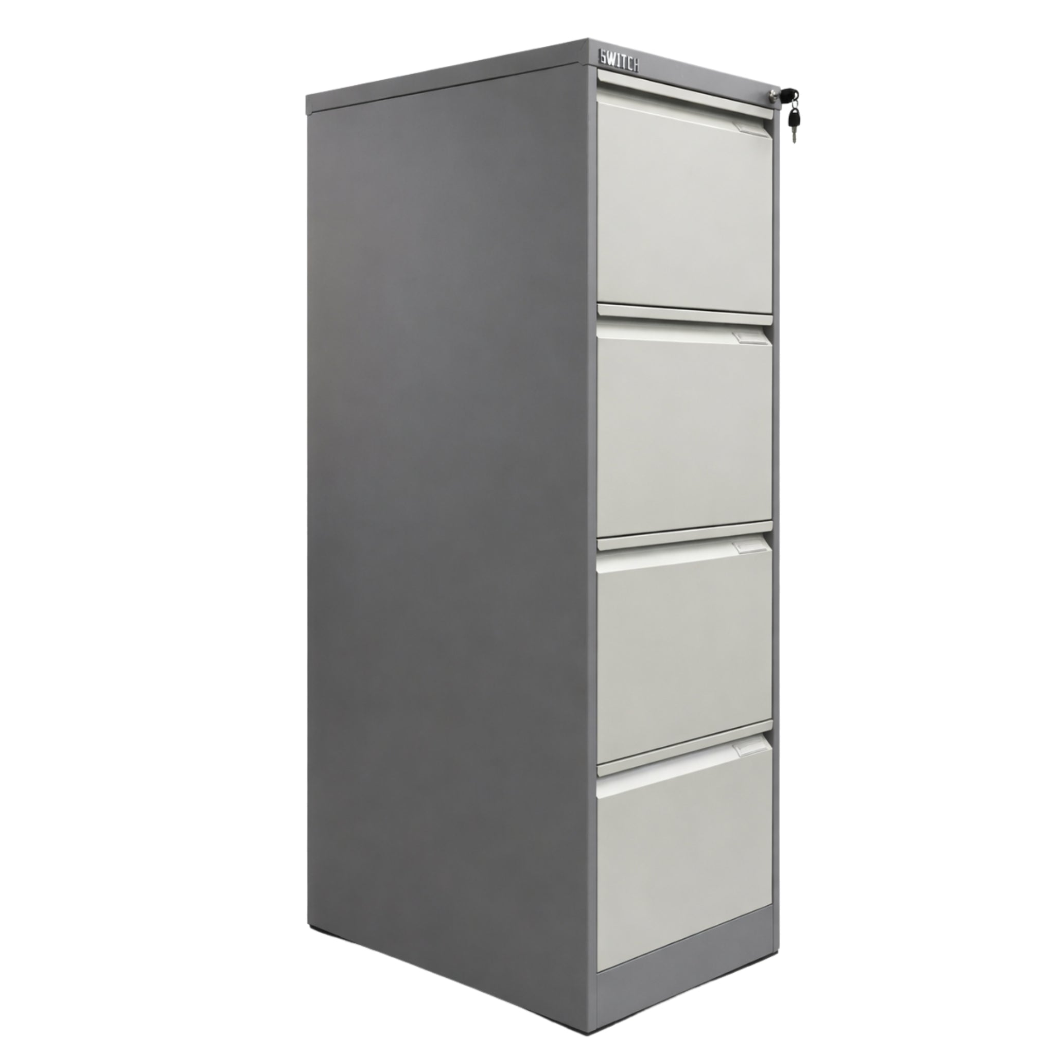 4-Drawer Vertical Metal Filing Cabinet with Anti-Tilt Mechanism