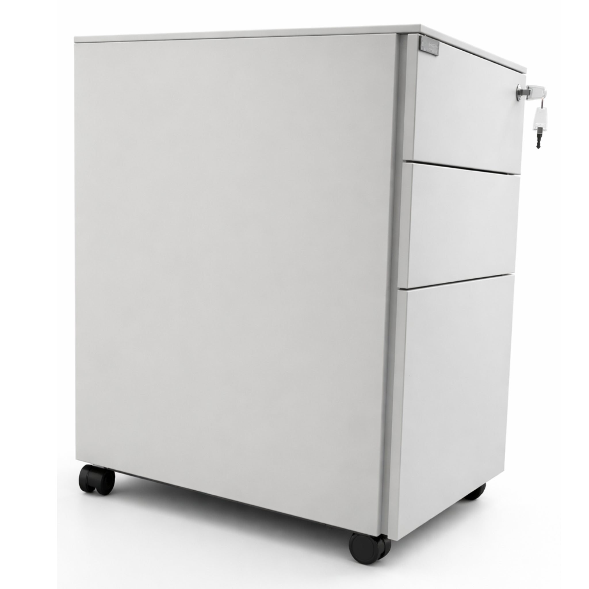 Mobile 3-Drawer Metal Filing Cabinet