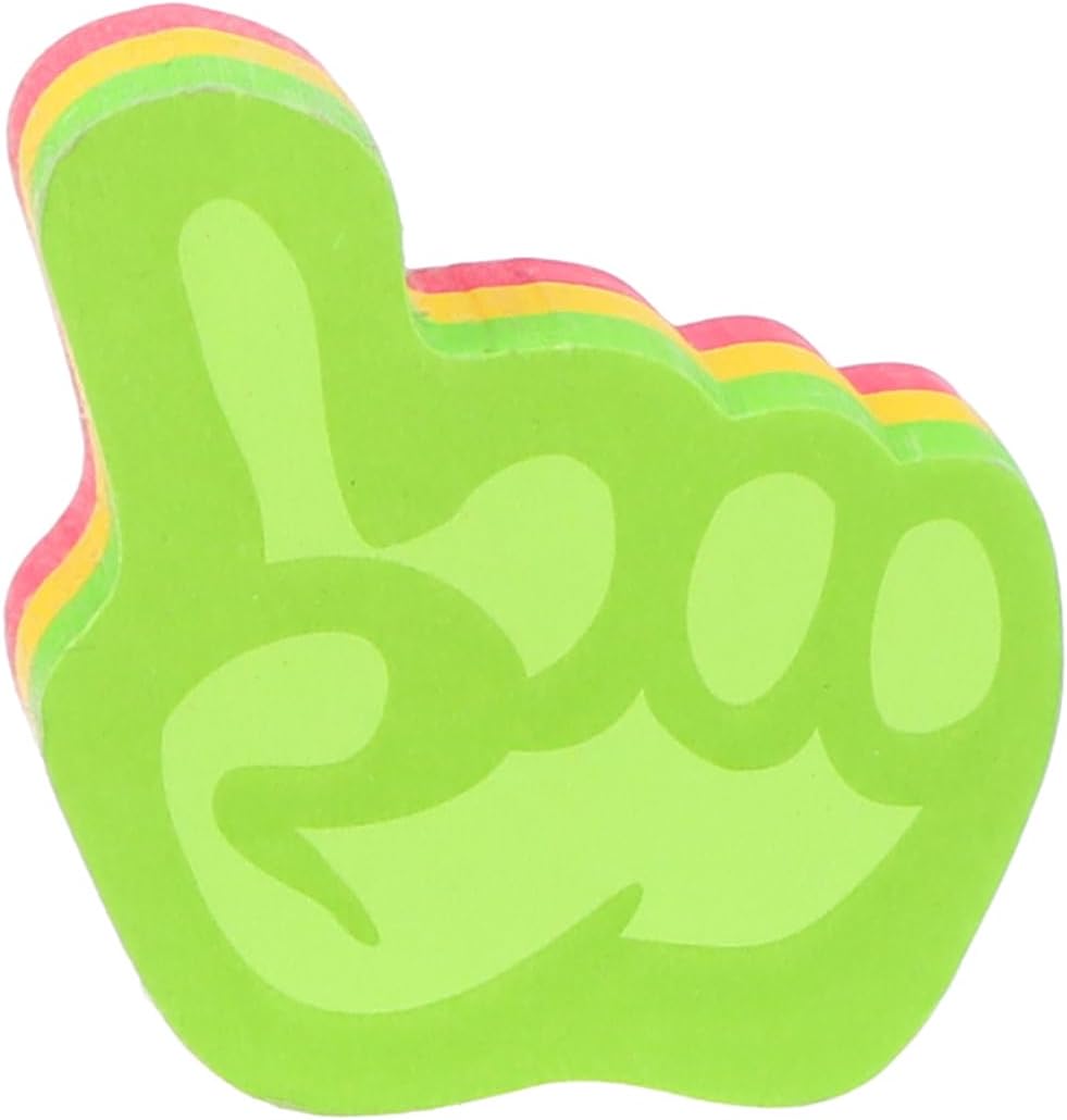 inFO Notes Mini Cube 50 x 50 mm “Hand”, 225 Sheets – Green/Yellow/Pink