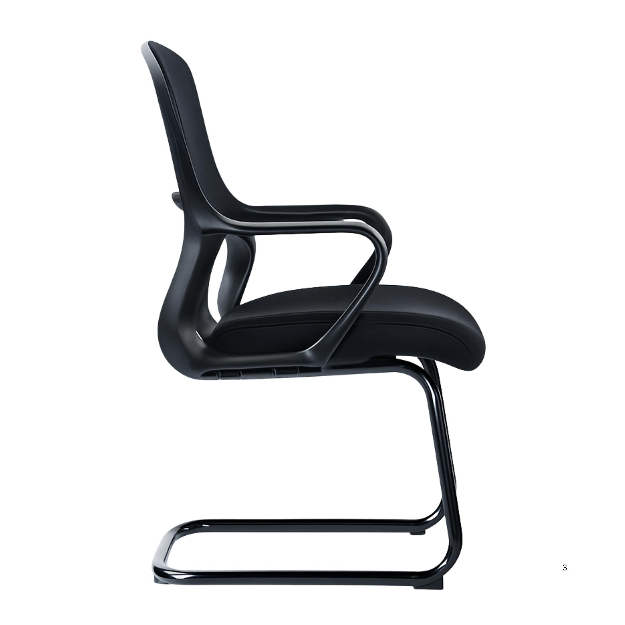 CH-519C – Fixed Mesh Visitor Chair, Steel Frame - Image 3 - Office R Us