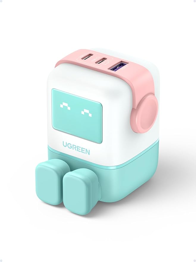 UGREEN Uno Charger 65W USB C Charger Nexode 3-Port GaN Fast Charger