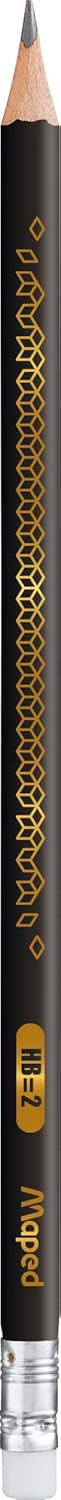 Maped Graphite Pencil Deco Eraser End Hb X3 Blister
