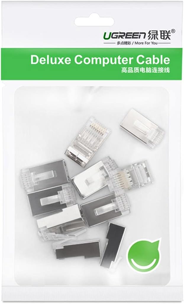 UGREEN RJ45 Cat6 Shield Connector Plug (50-Pack)