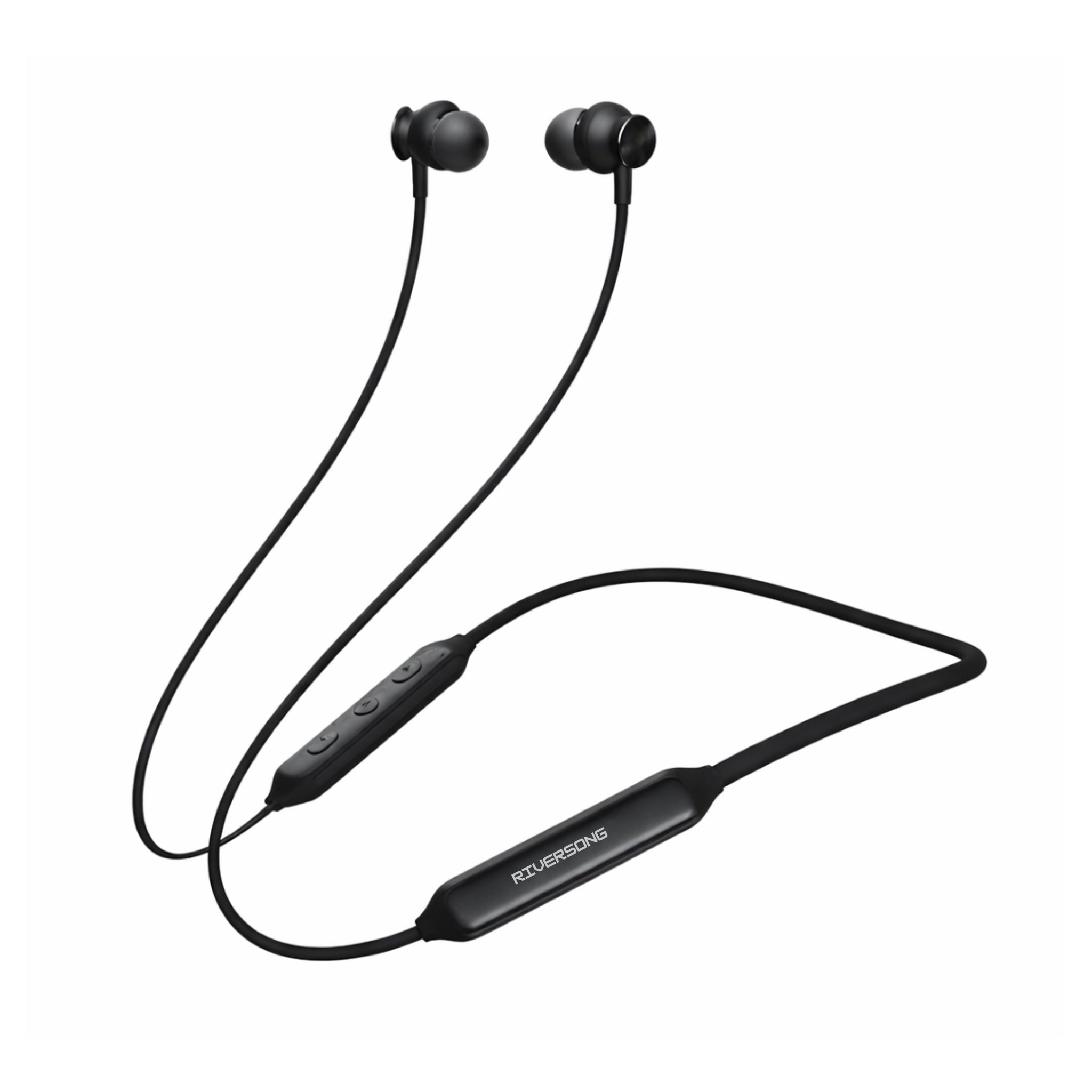Riversong Stream L2 Bluetooth Neckband Silicone Black Headset/Wired Earphones