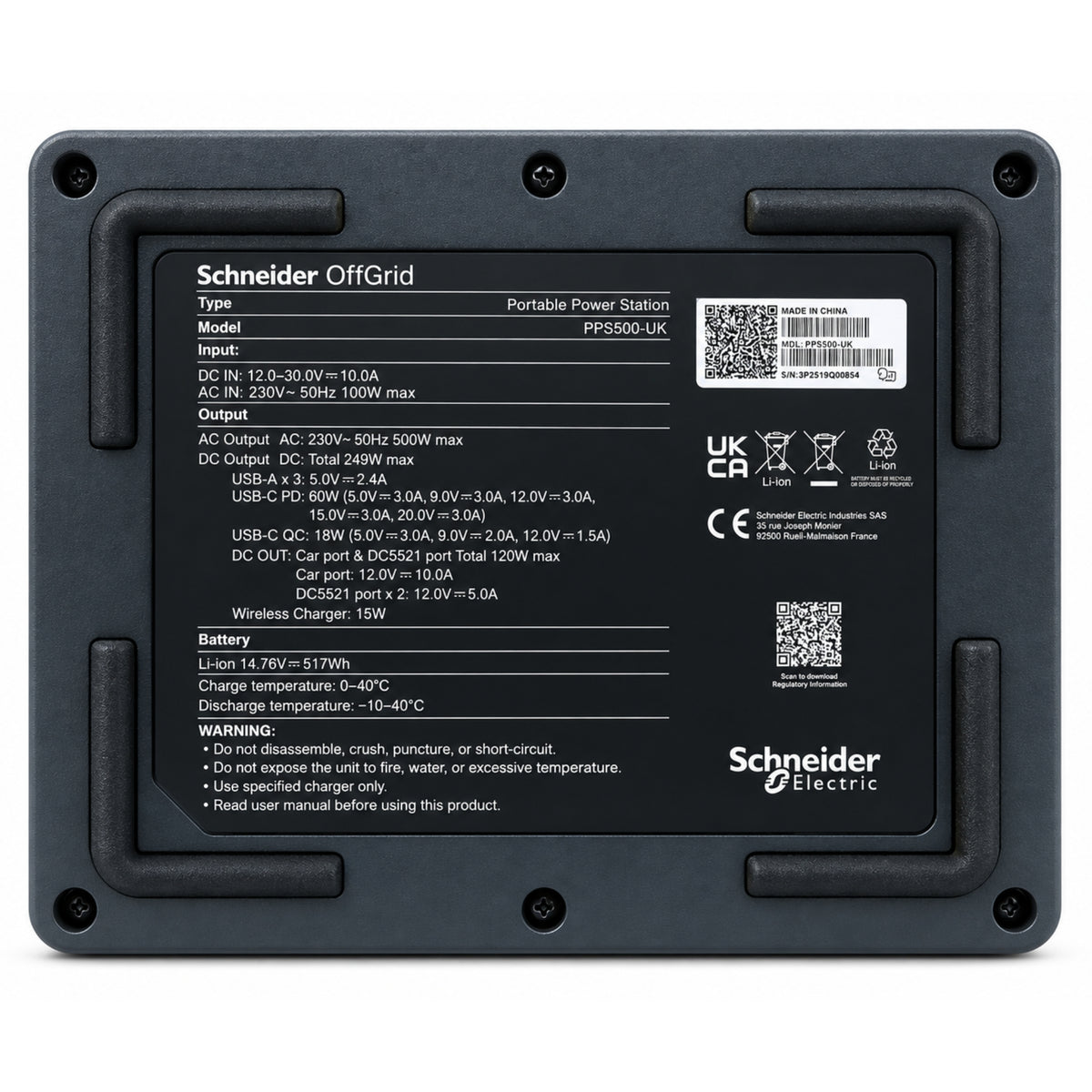 Schneider Offgrid Portable Power Station 500