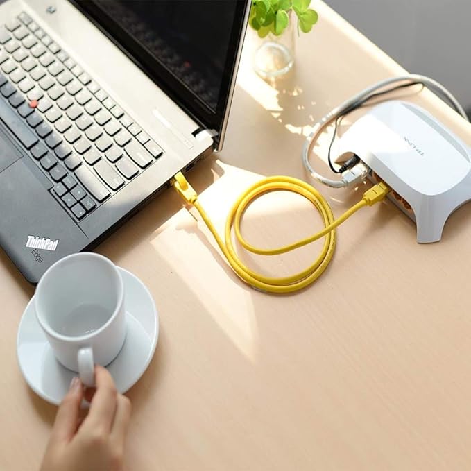 UGREEN Cat5e Ethernet Cable (2m, Yellow)