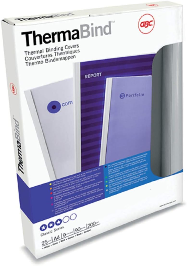 GBC ThermaBind™ Binding Covers A4 12 mm Silk White (Pack 100)