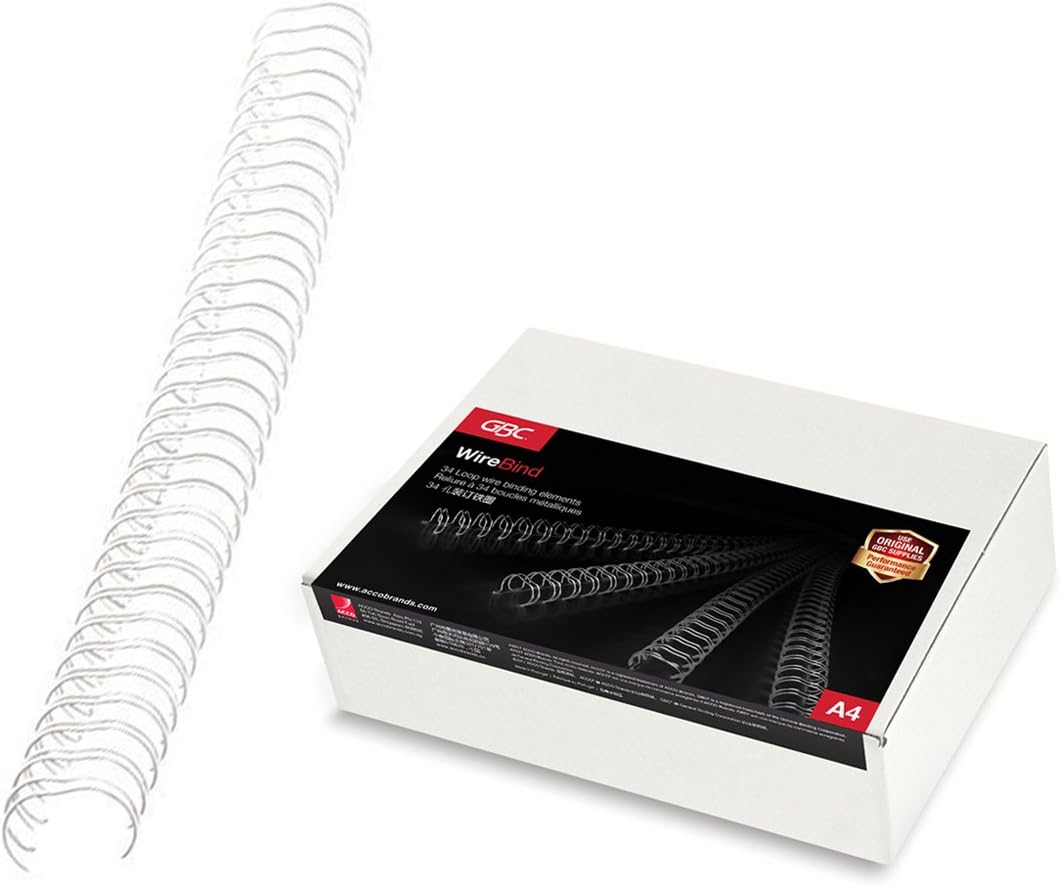 GBC WireBind Binding Wires 14 mm Silver A4 34-Loop (Pack 100)