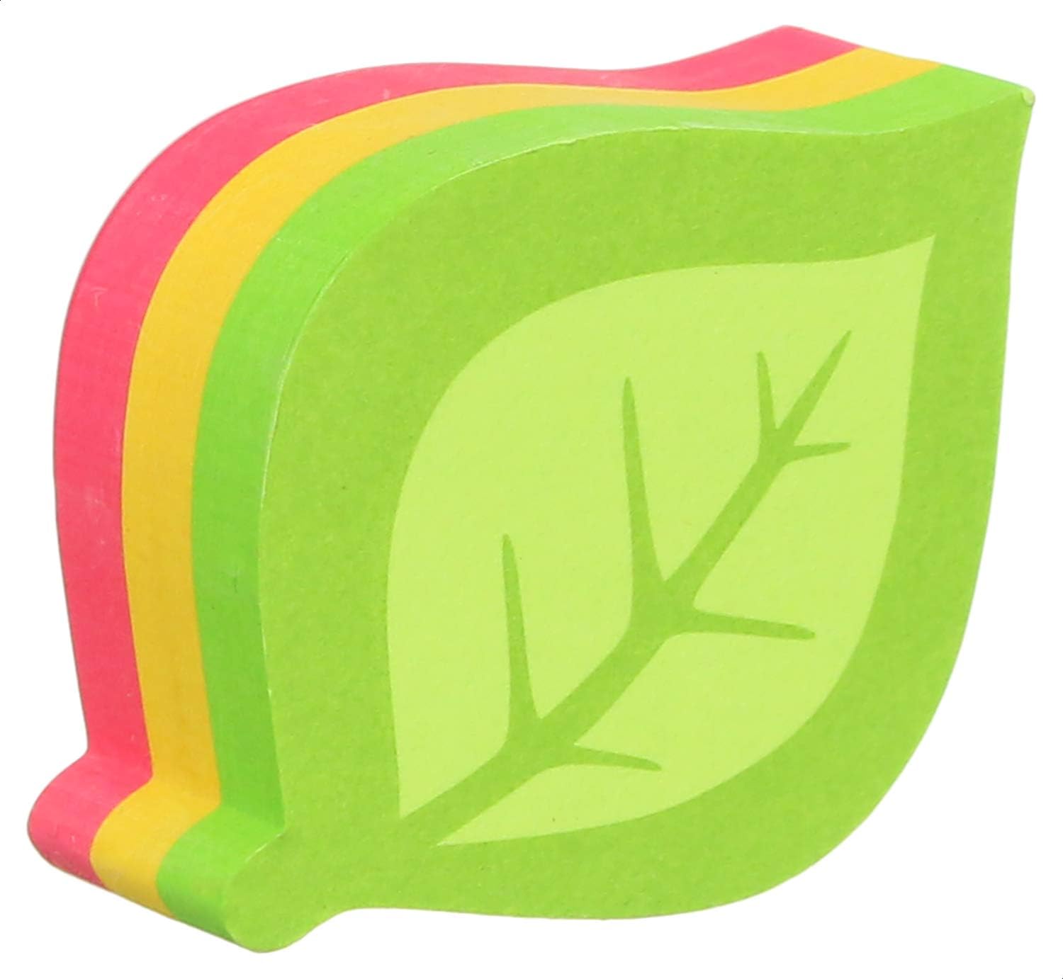 inFO Notes Mini Cube 50 x 50 mm “Leaf”, 225 Sheets – Green/Yellow/Pink