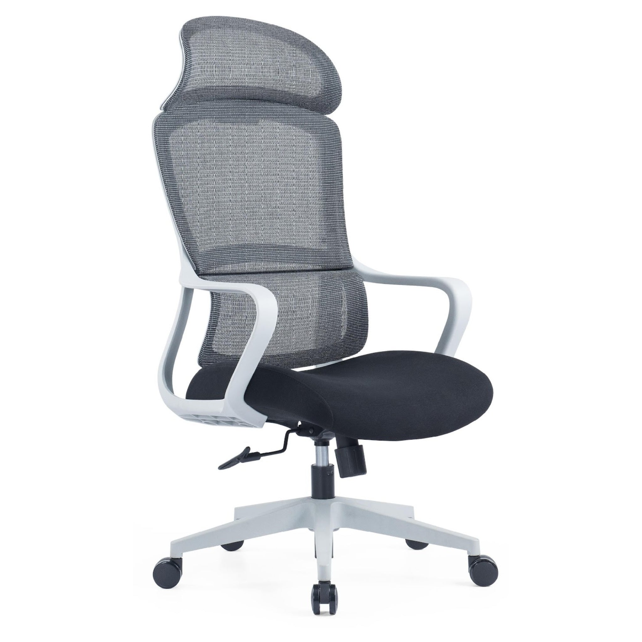 CH-519A-HS – Fixed Mesh Chair with Headrest, PP Base