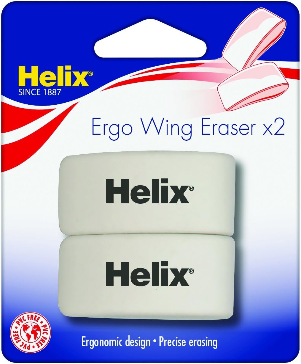 Helix Ergo Wing Eraser Twin Pack