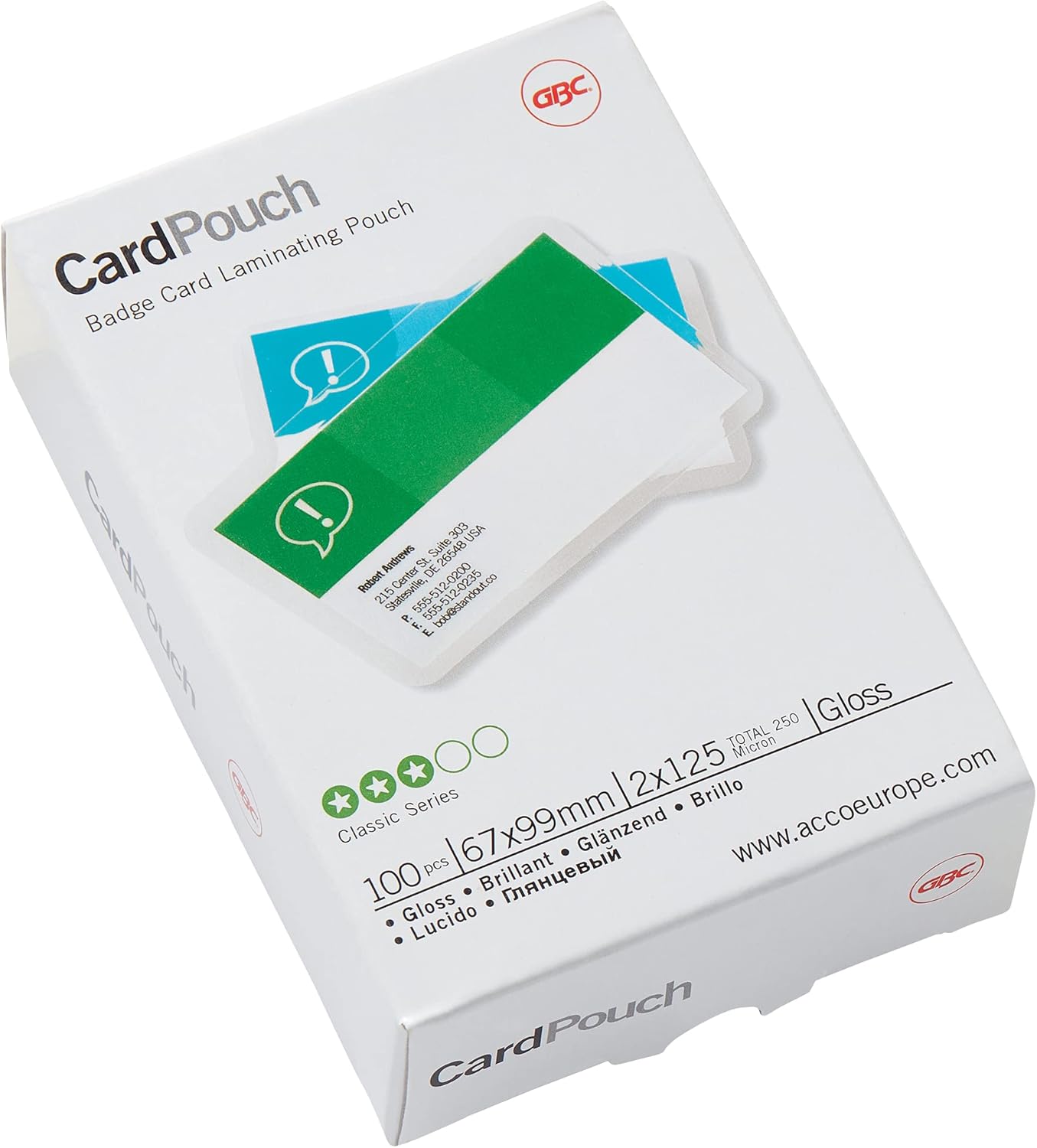 GBC Pouch Badges 125 µm (Pack 100)