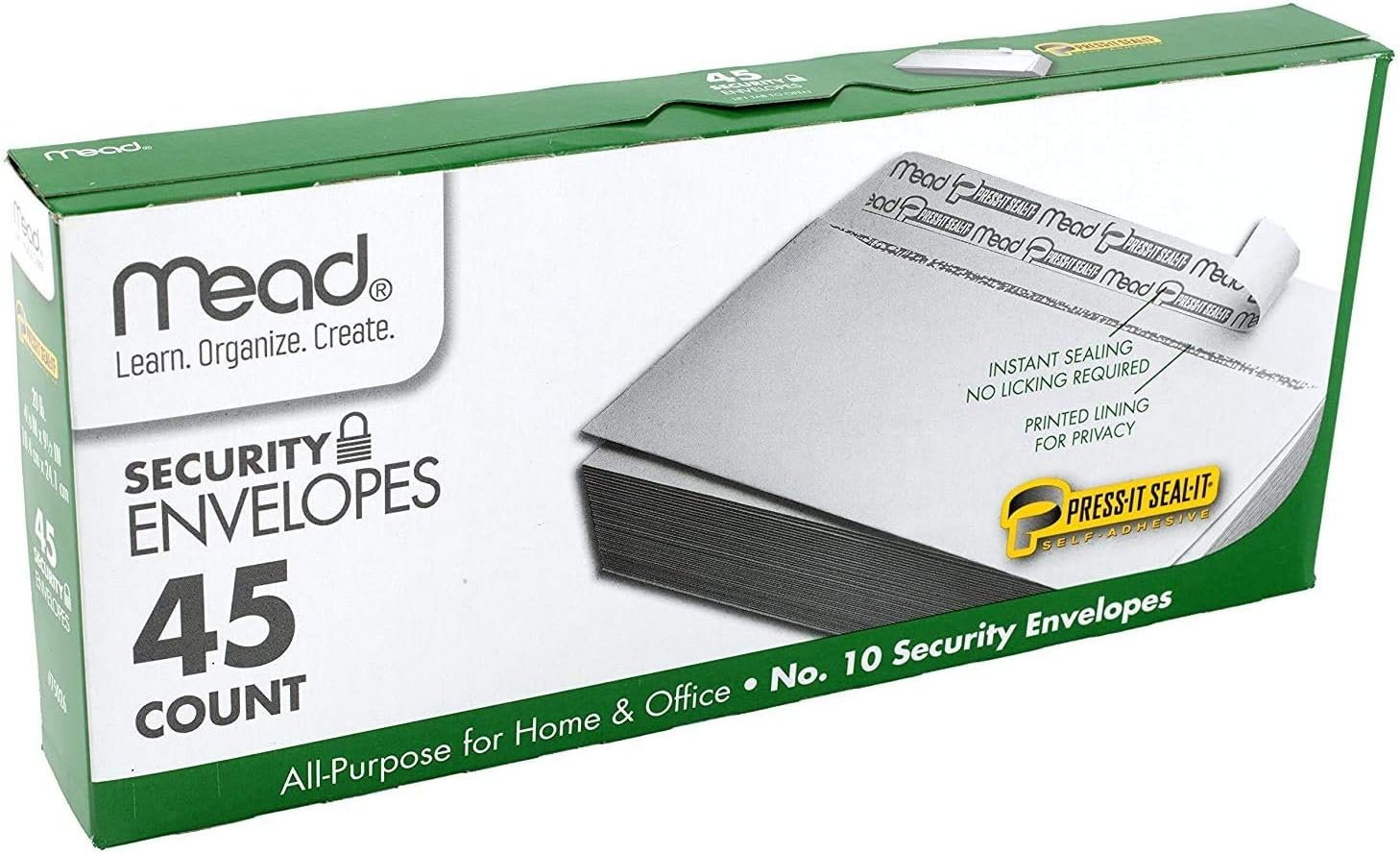 Mead No. 10 Press-It-Seal-It Security Envelopes