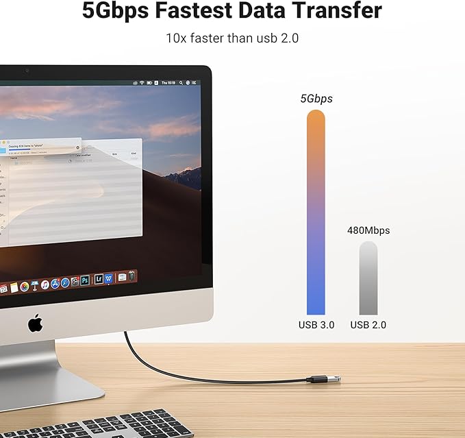 UGREEN USB 3.0 Extension Cable (3m, Black)