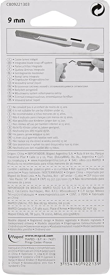 Maped Cutter 9Mm + Blades Blister