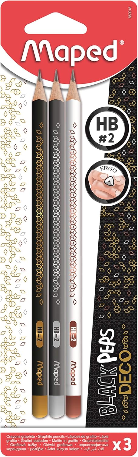 Maped Graphite Pencils Deco Hb X3 Blister
