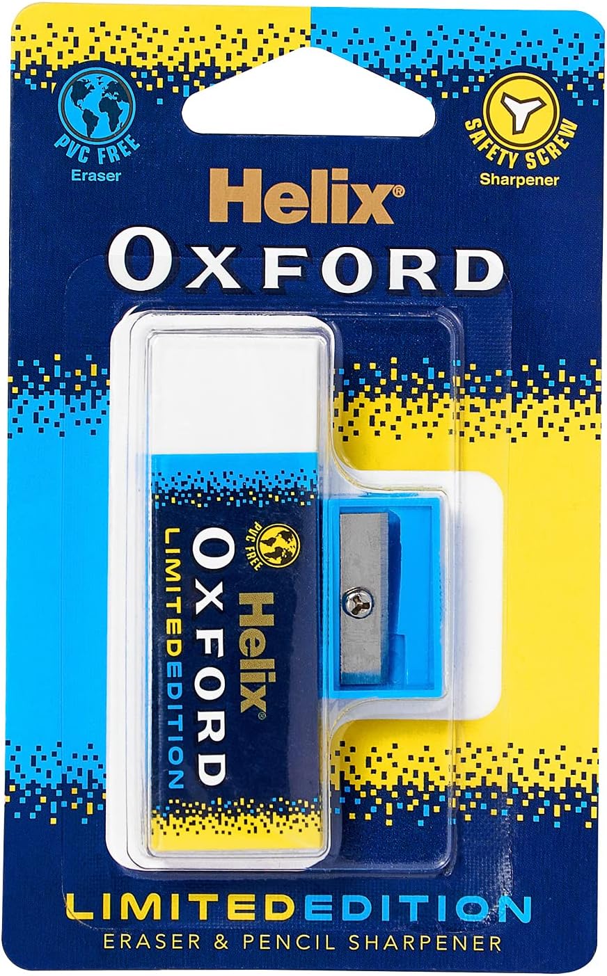 Helix Oxford Clash Eraser & Pencil Sharpener