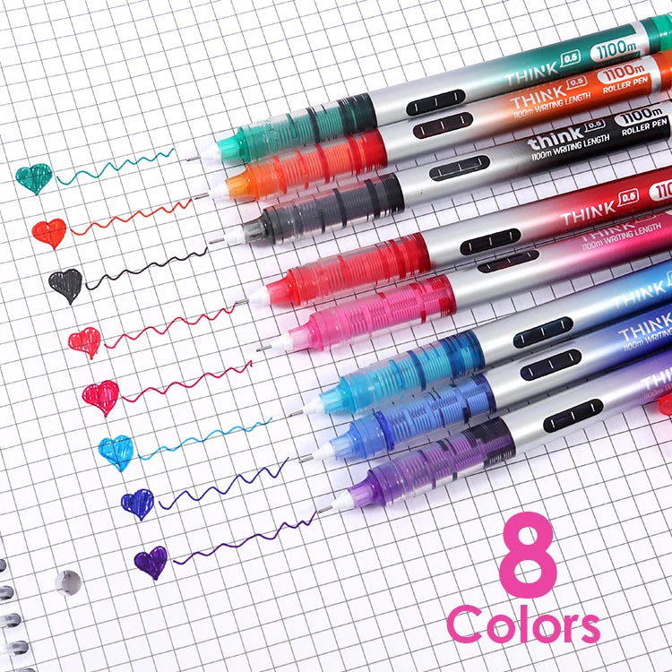 Colourful Gel Pen Set 0.5mm – 8 Colours