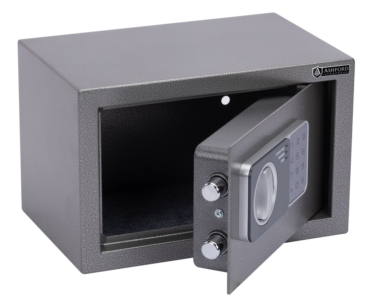 Ashford Safes E0103 Mini Electronic Safe (17cm) - Open Angle - Office R Us