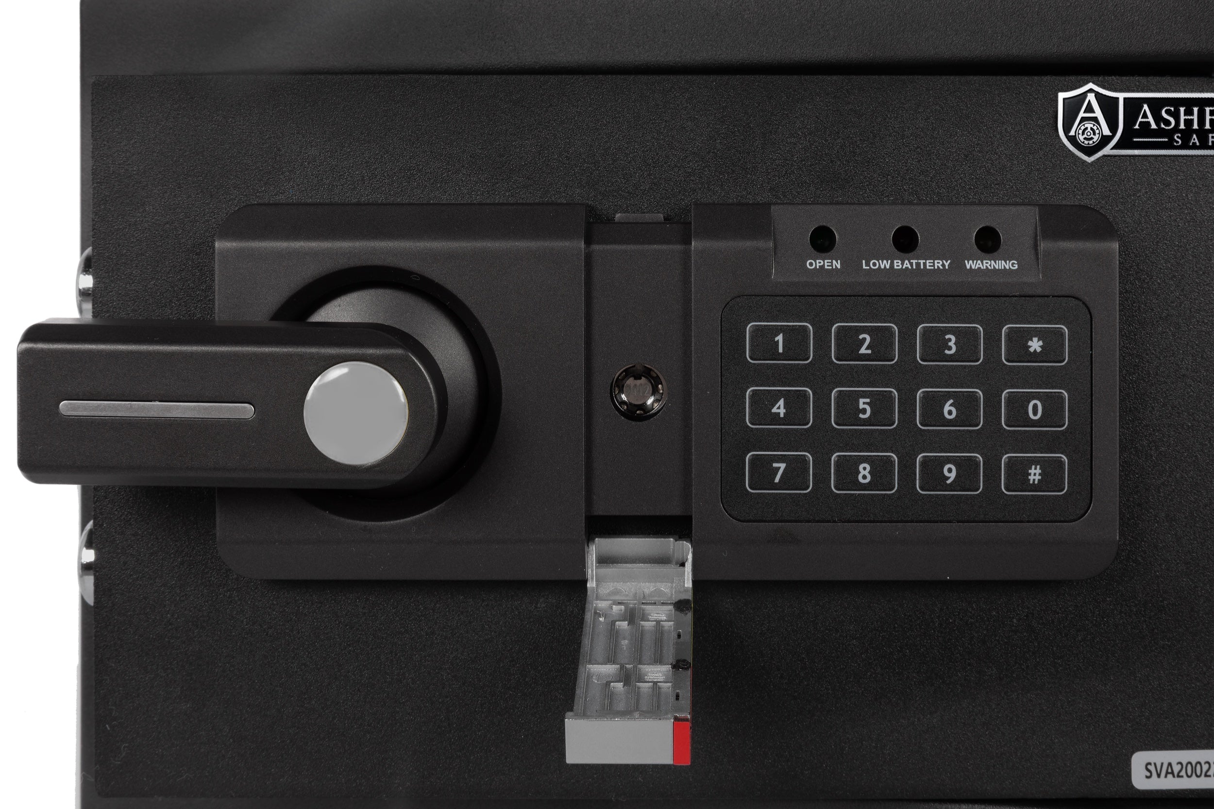 Ashford Safes E174 Electronic Digital Safe - Keypad and Bolts Close-up - Office R Us