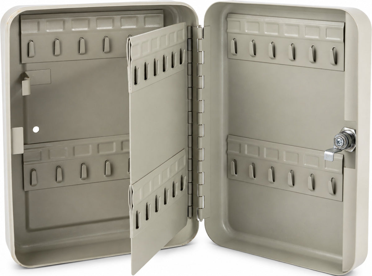 Ashford Safes KB0302K Key Box (48 Keys) - Grey Open, 48 hooks - Office R Us