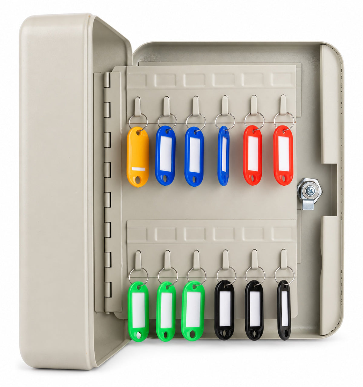 Ashford Safes KB0302K Key Box (48 Keys) - Grey with Key Tags - Office R Us