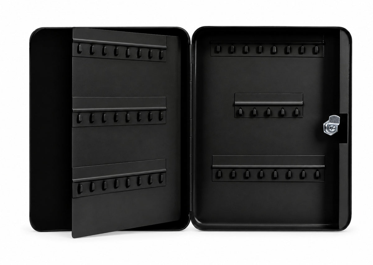 Ashford Safes KB0304K Key Box (93 Keys) - Black Open - Office R Us