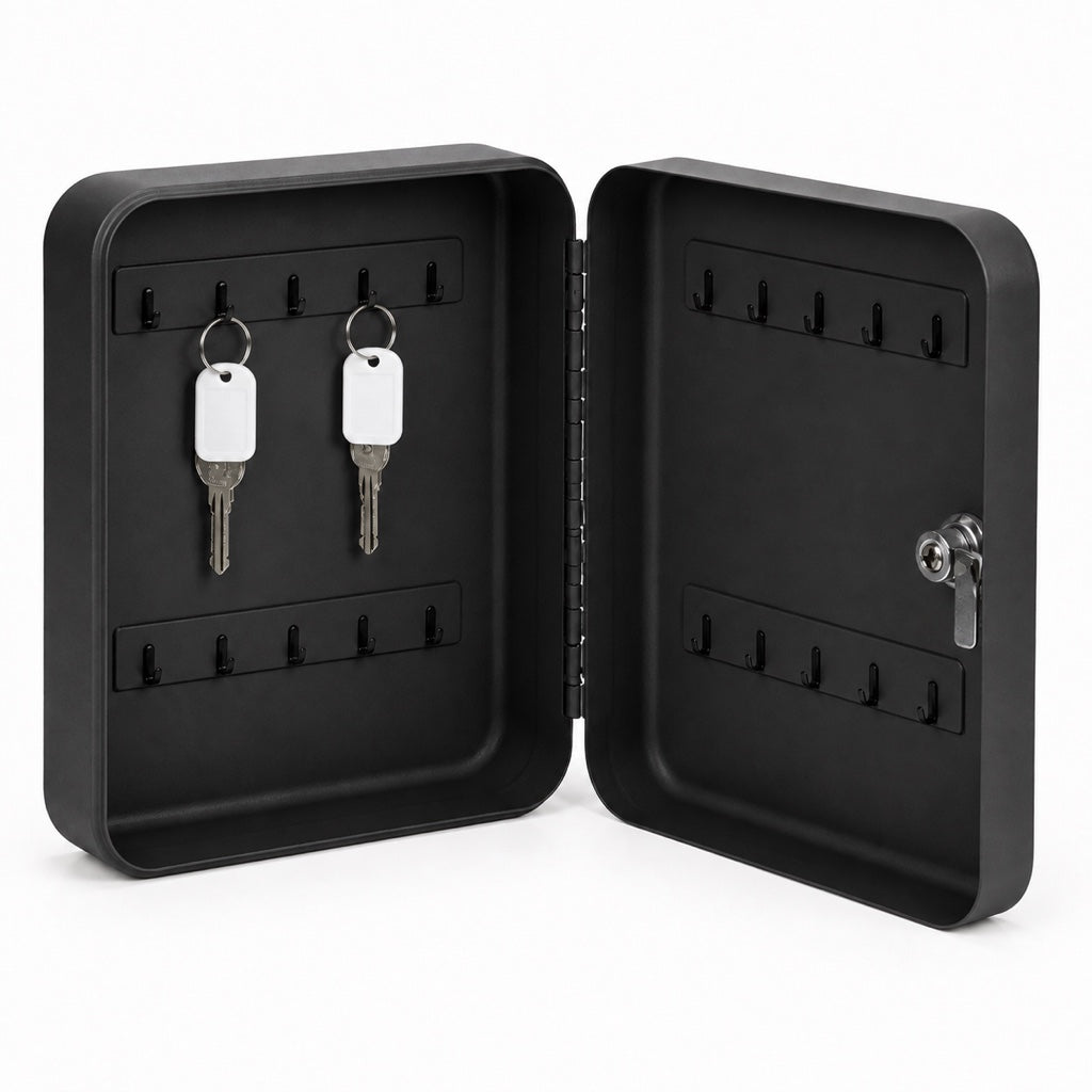 Ashford Safes KB0301K Key Box (20 Keys) - Black - Office R Us