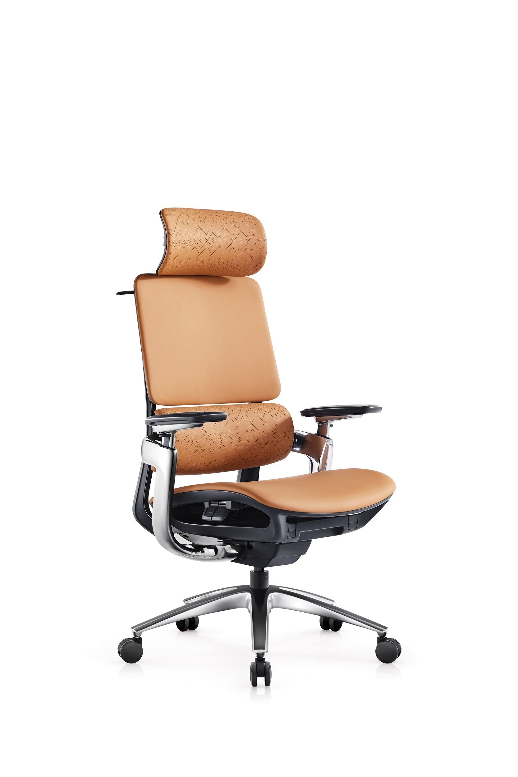 Aria - Executive Chair - Brown Leather Angle - Office R Us