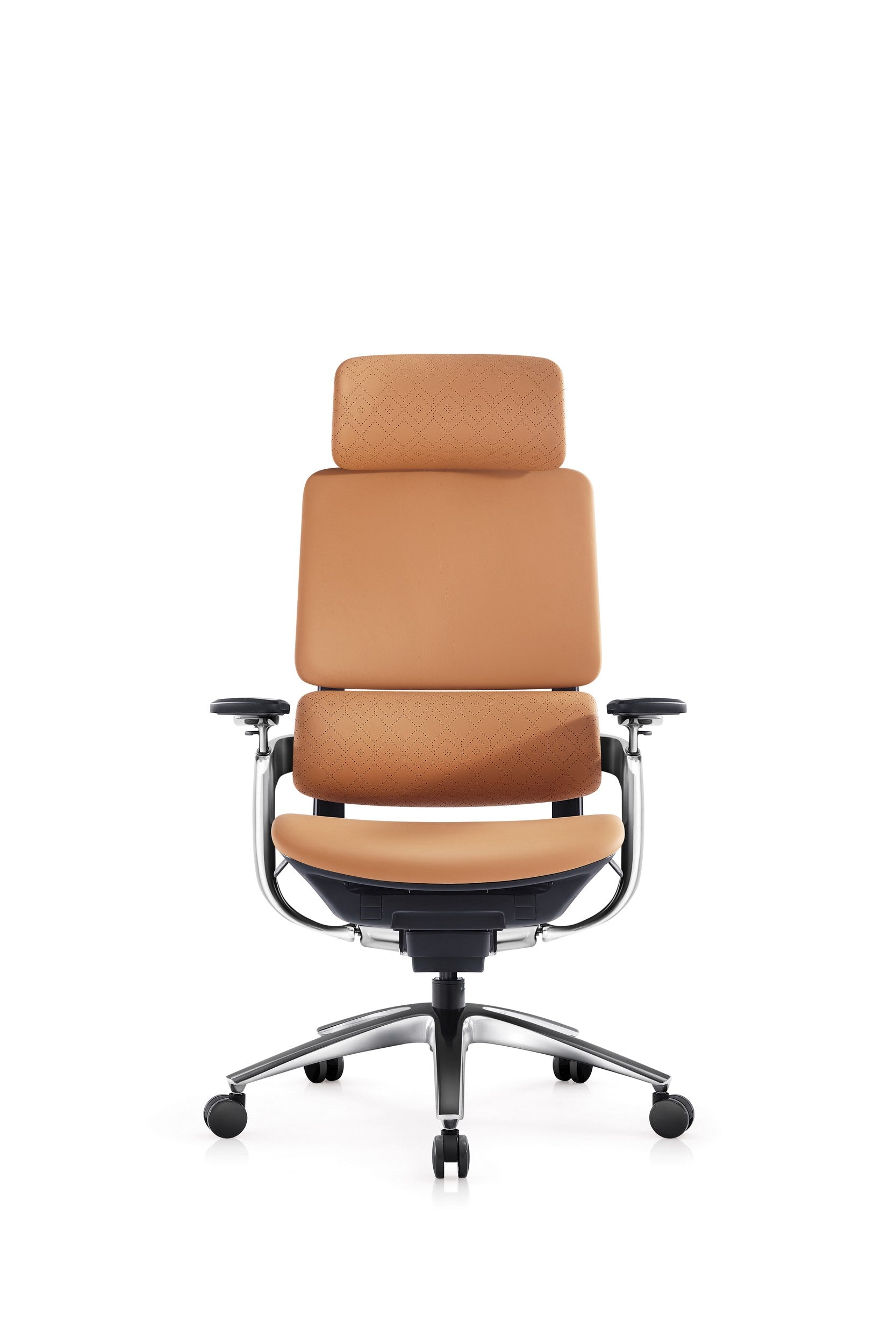 Aria - Executive Chair - Brown Leather Front - Office R Us