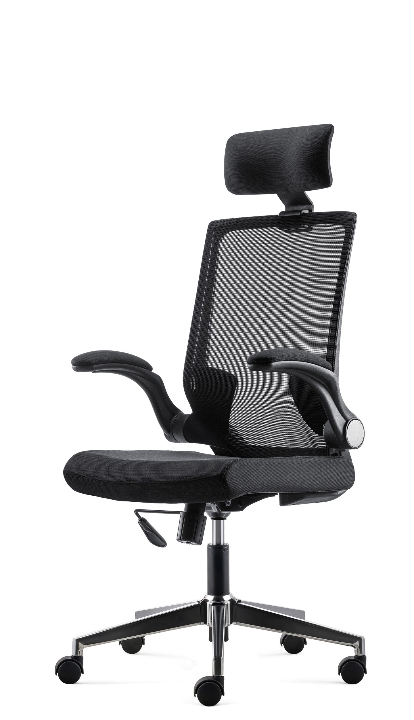 D255(Highback) - Managerial Mesh Chair - Chrome Base Angle 2 - Office R Us