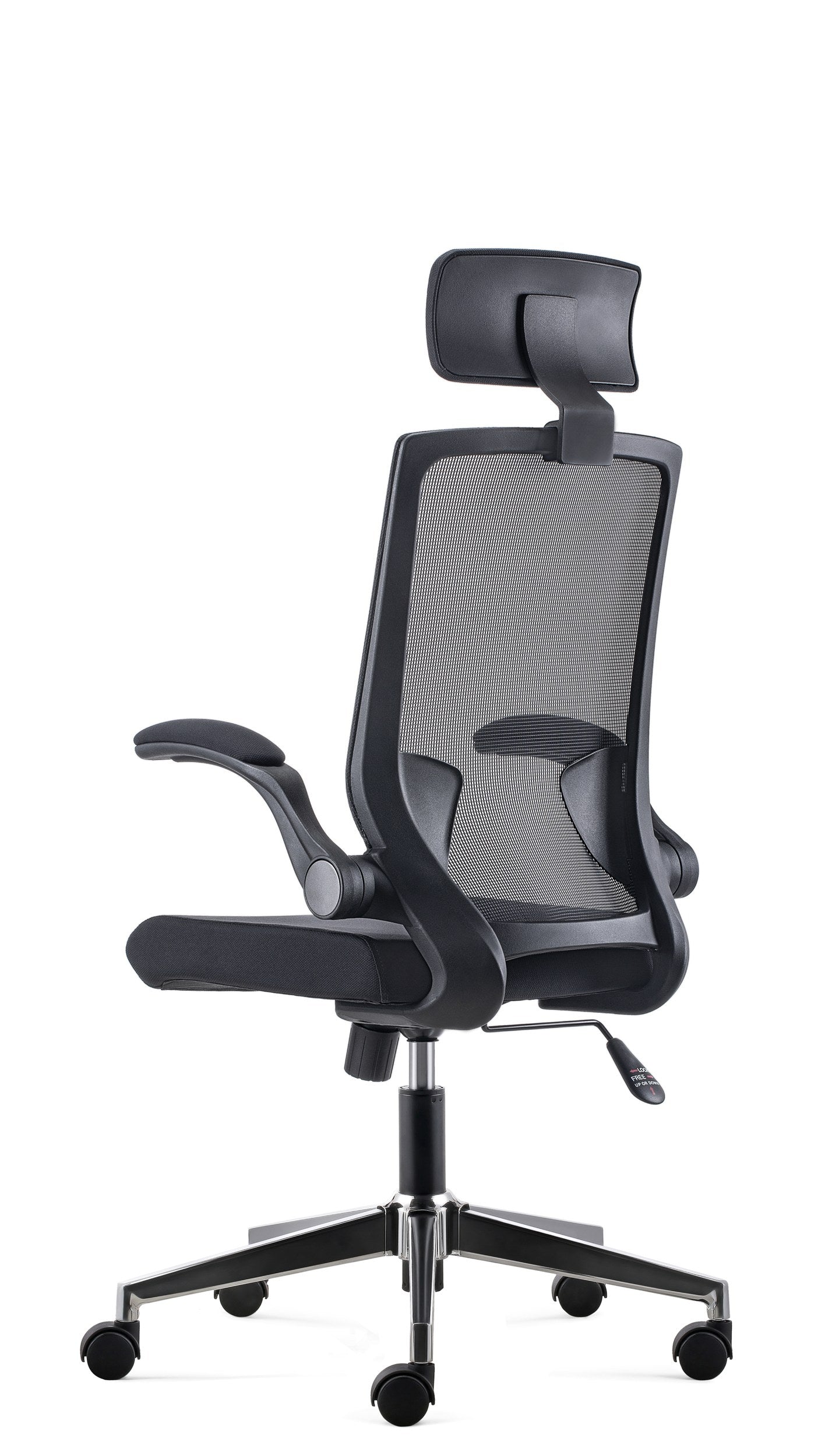 D255(Highback) - Managerial Mesh Chair - Chrome Base Back Angle 2 - Office R Us