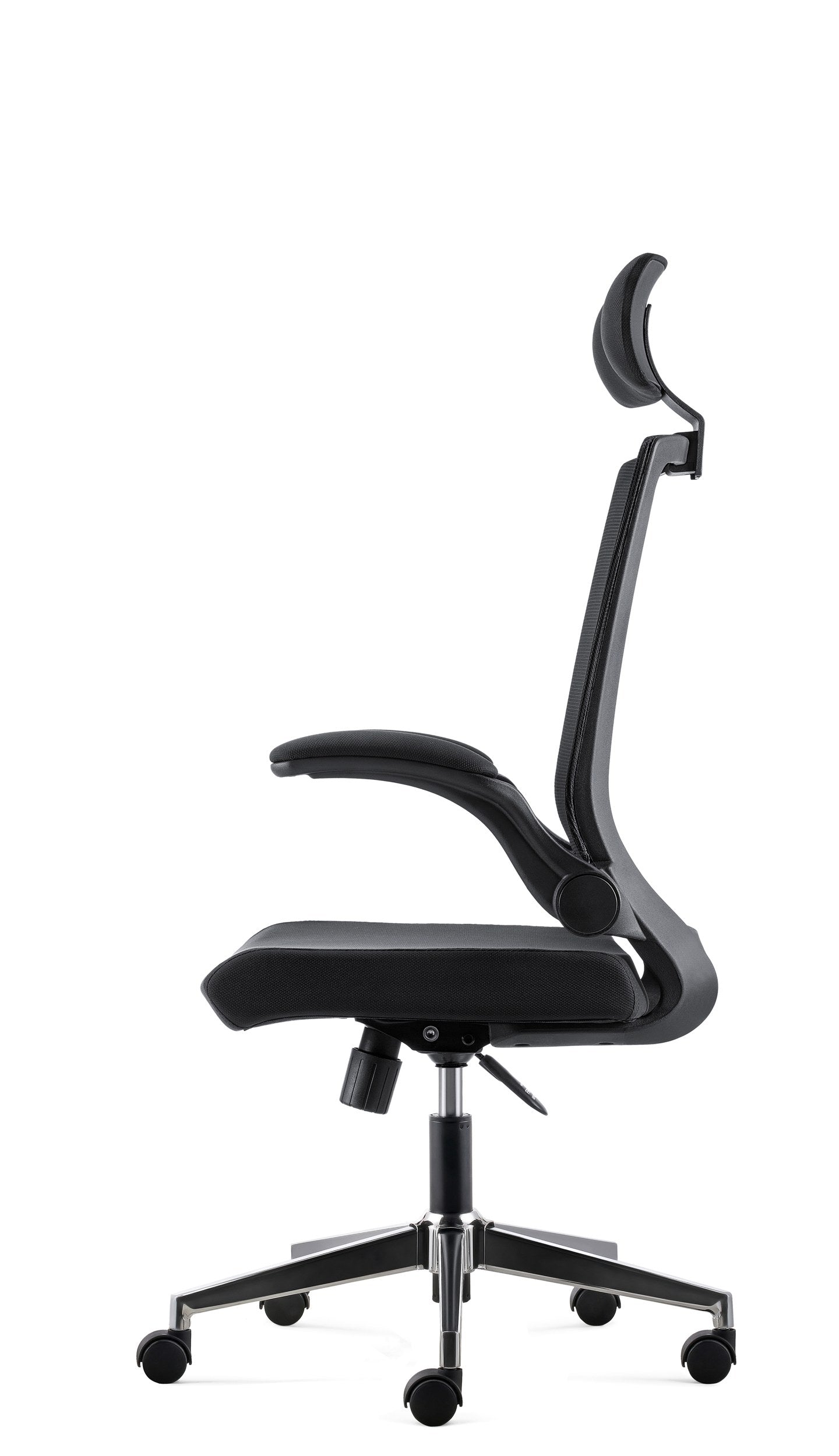 D255(Highback) - Managerial Mesh Chair - Chrome Base Side - Office R Us