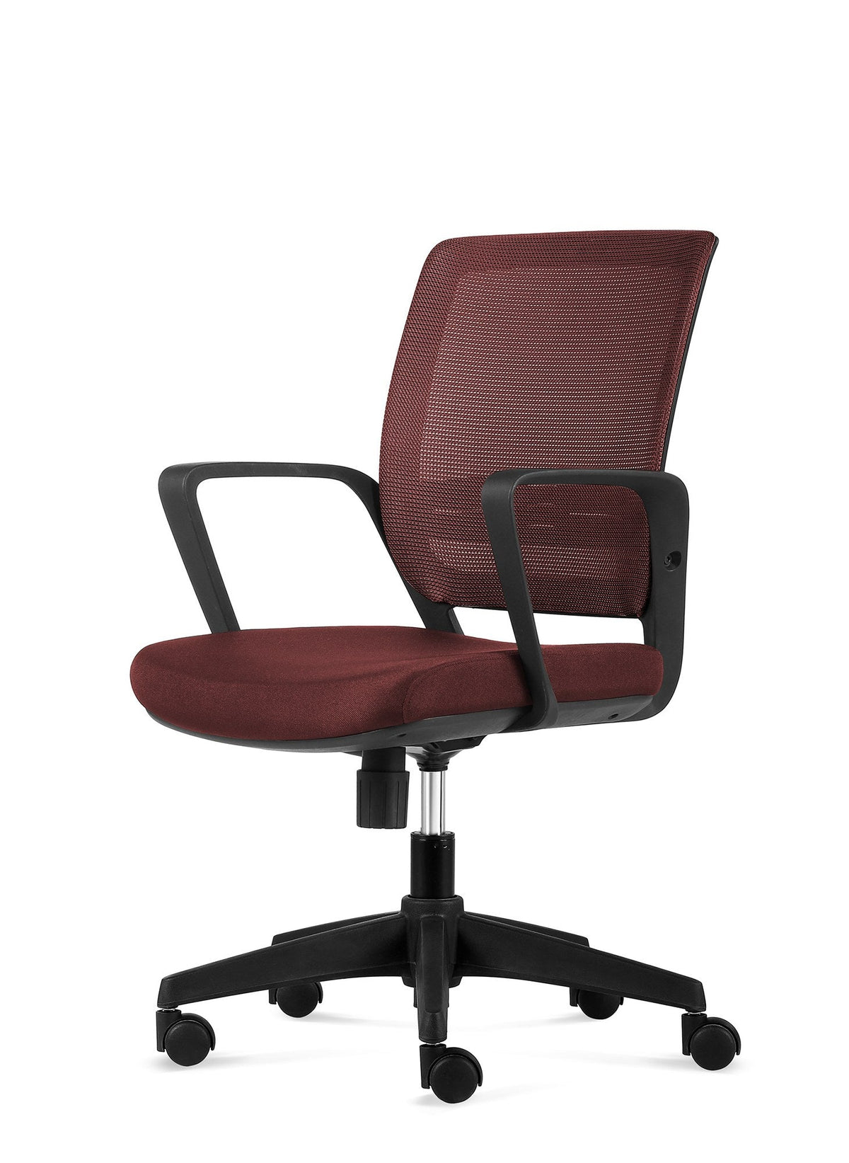 Ease - Task Chair - Burgundy Angle - Office R Us