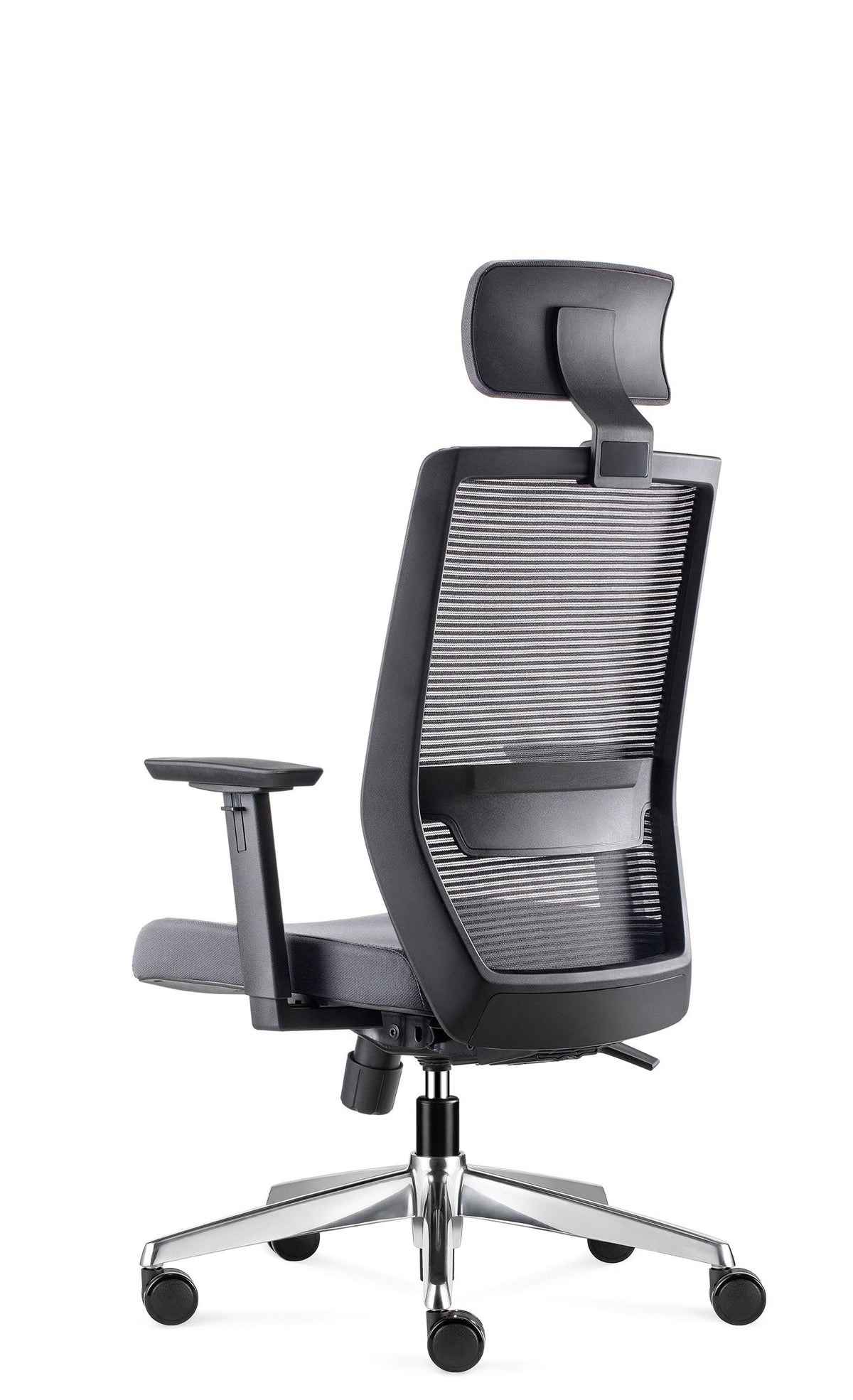 Polo - Executive Mesh Chair - Grey Back Angle - Office R Us