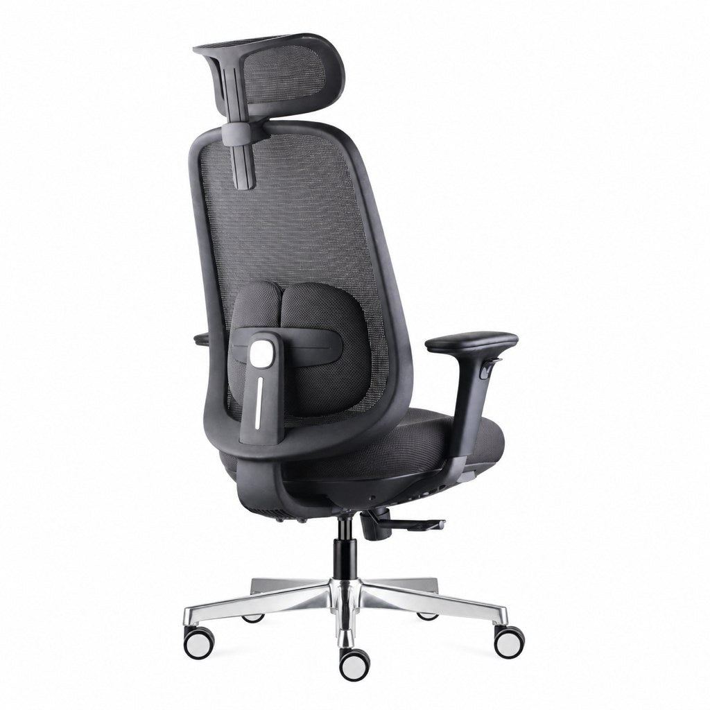 Twinkle - Executive Mesh Chair - Black Aluminium Base Side - Office R Us