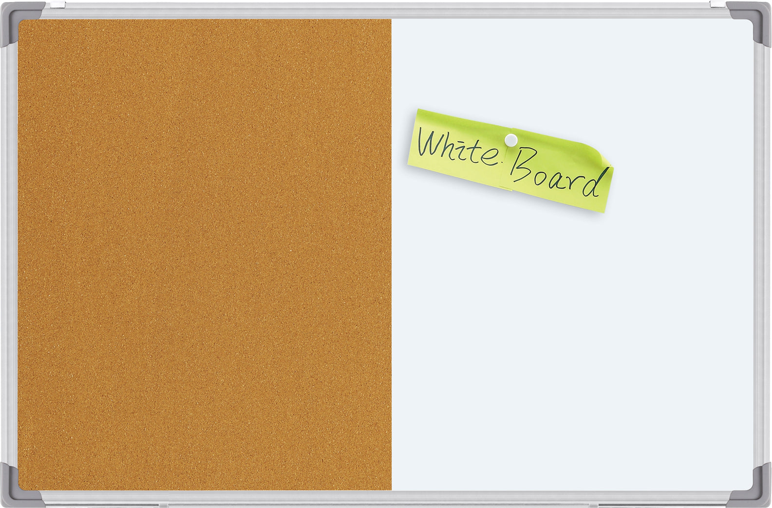 60 x 45cm Half Magnetic and Cork Board