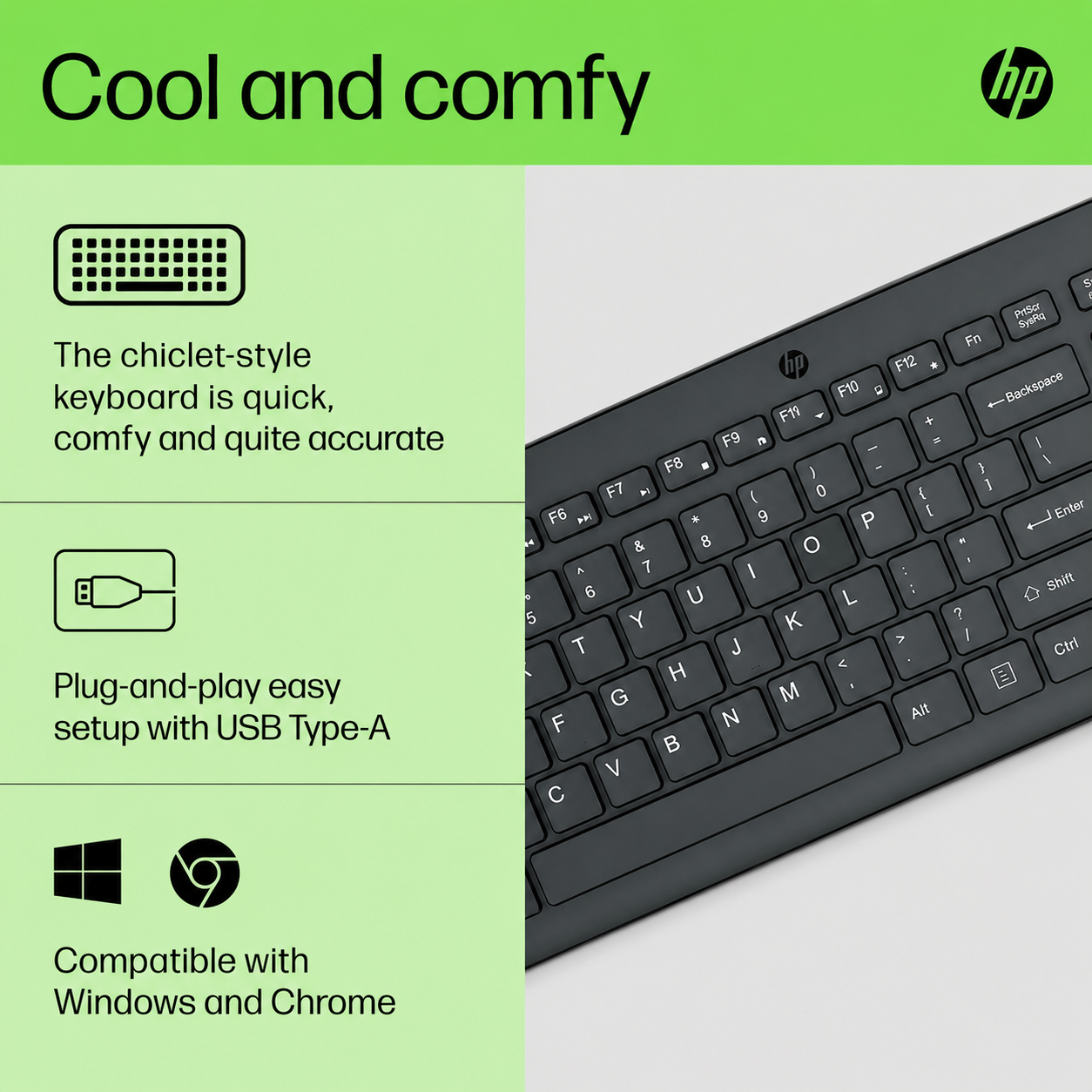 HP 150 Wired USB-A Keyboard (664R5AA)