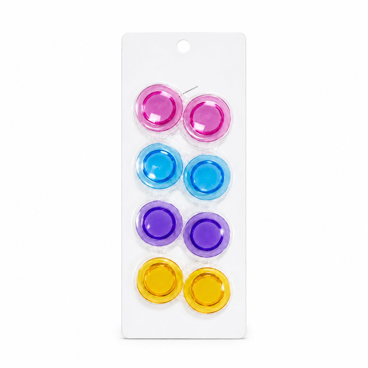 8 Piece Transparent Colour Magnets