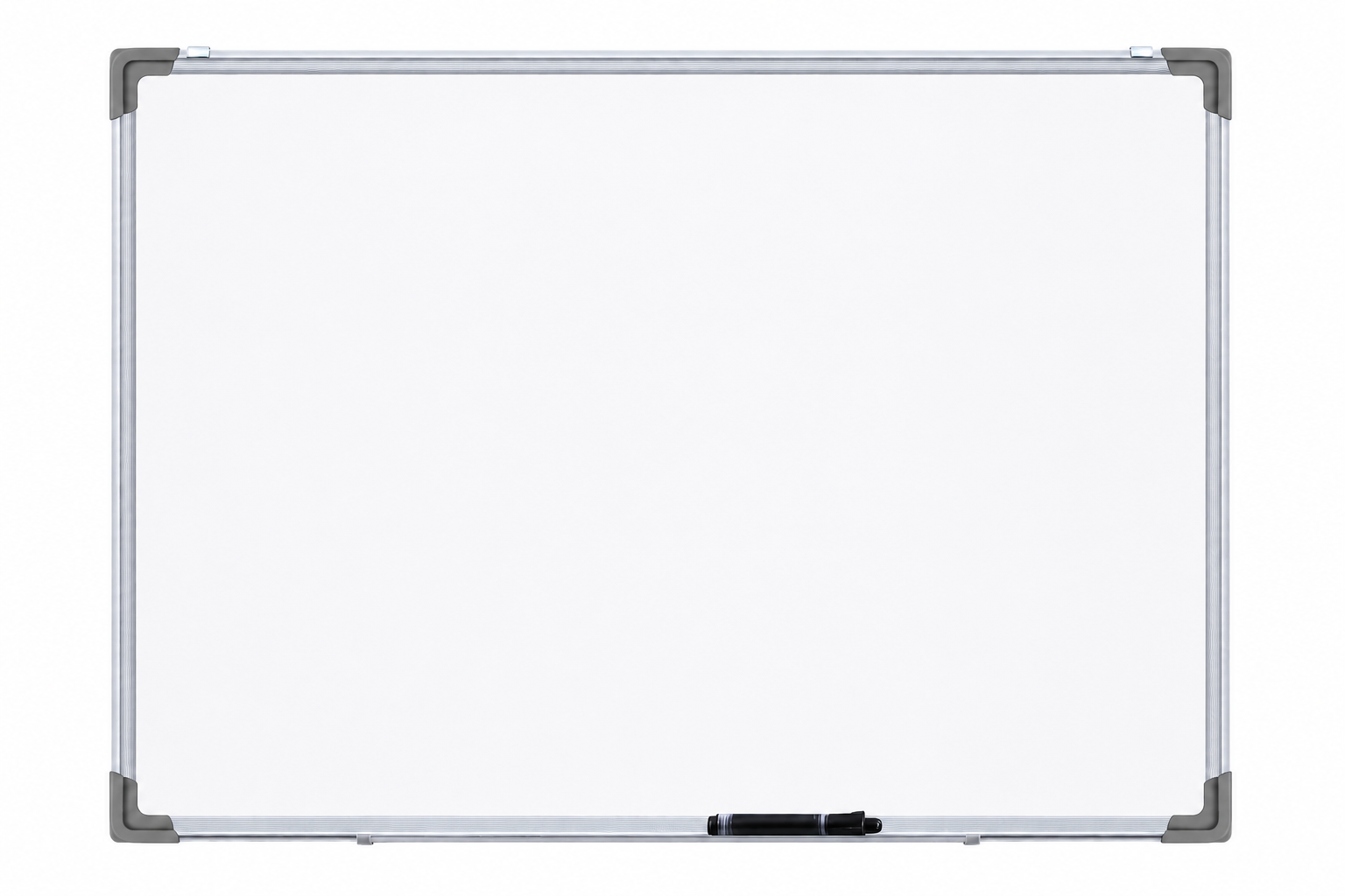 90 x 60cm Magnetic Whiteboard with Aluminium Frame