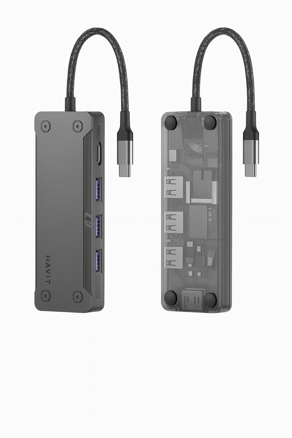 Havit USB-A (x3) + HDTV + PD USB-C Hub (5-in-1)