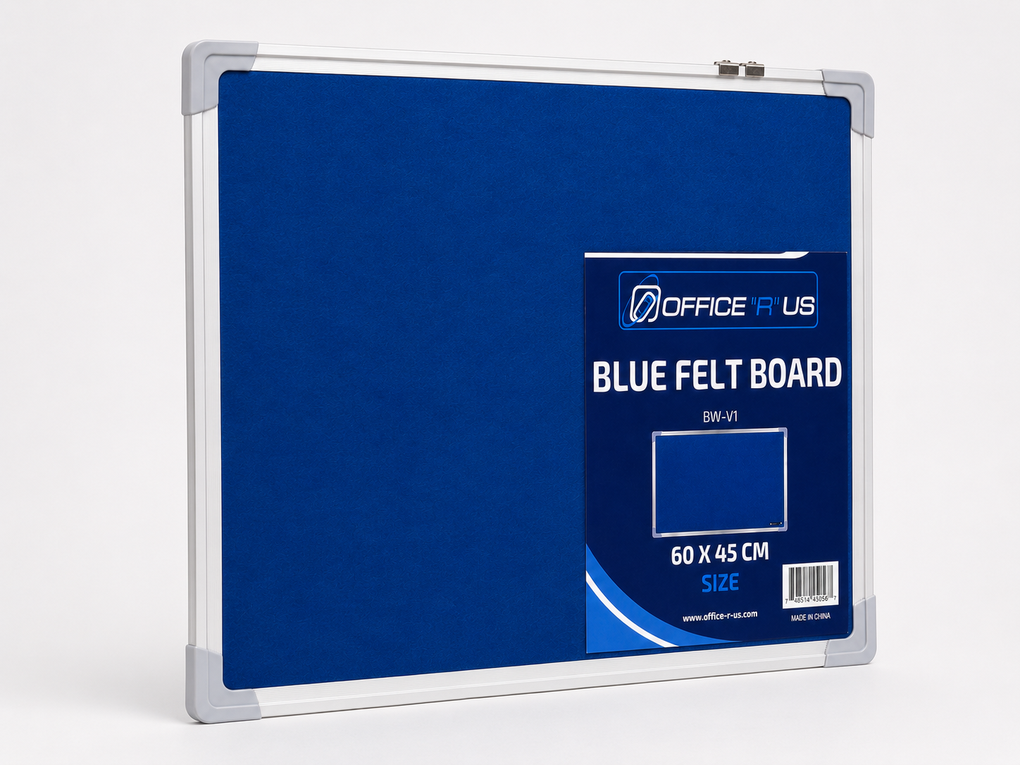 60 x 45cm Felt Notice Board with Aluminium Frame