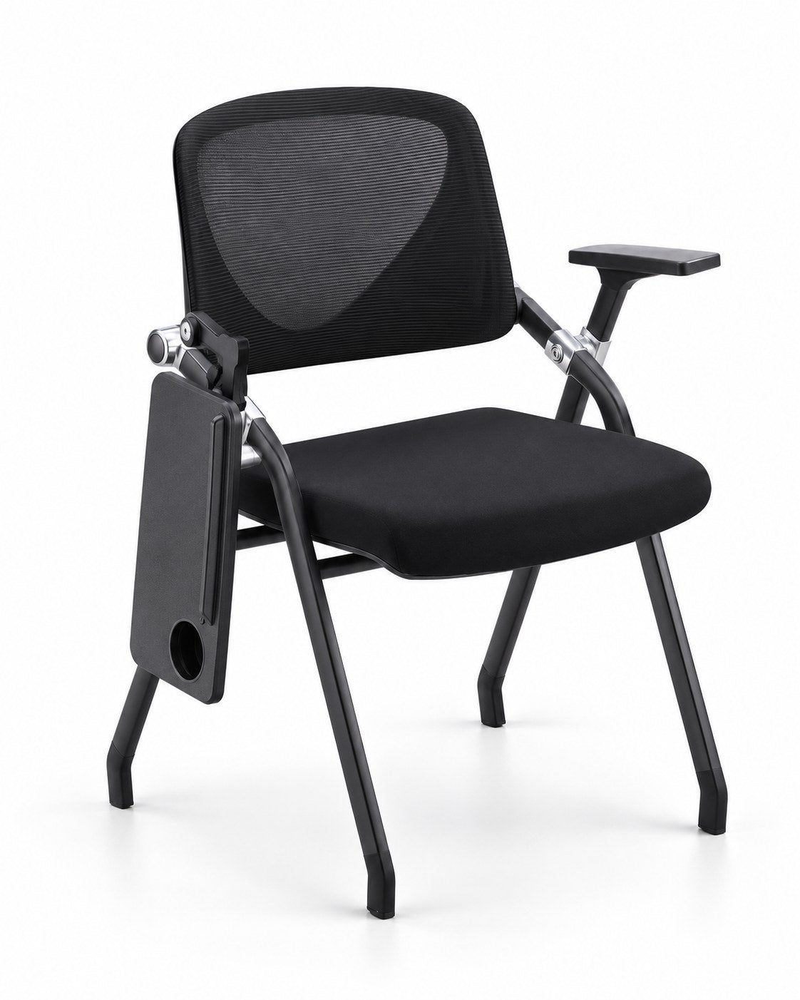 DY-A06 - Folding Training Chair with Writing Pad - Writing Pad Stowed - Office R Us