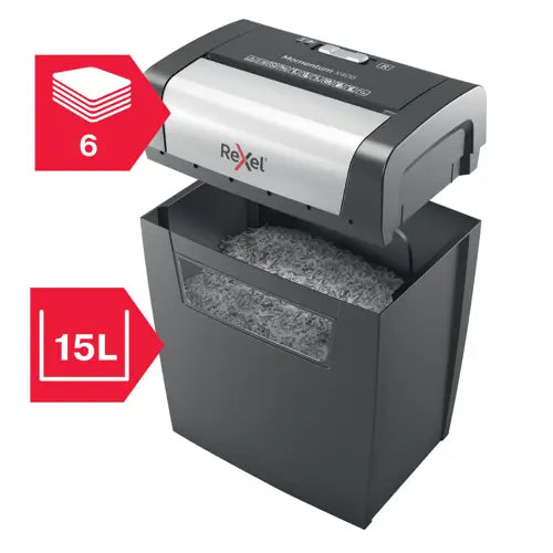 Rexel Momentum X406 Cross Cut Paper Shredder