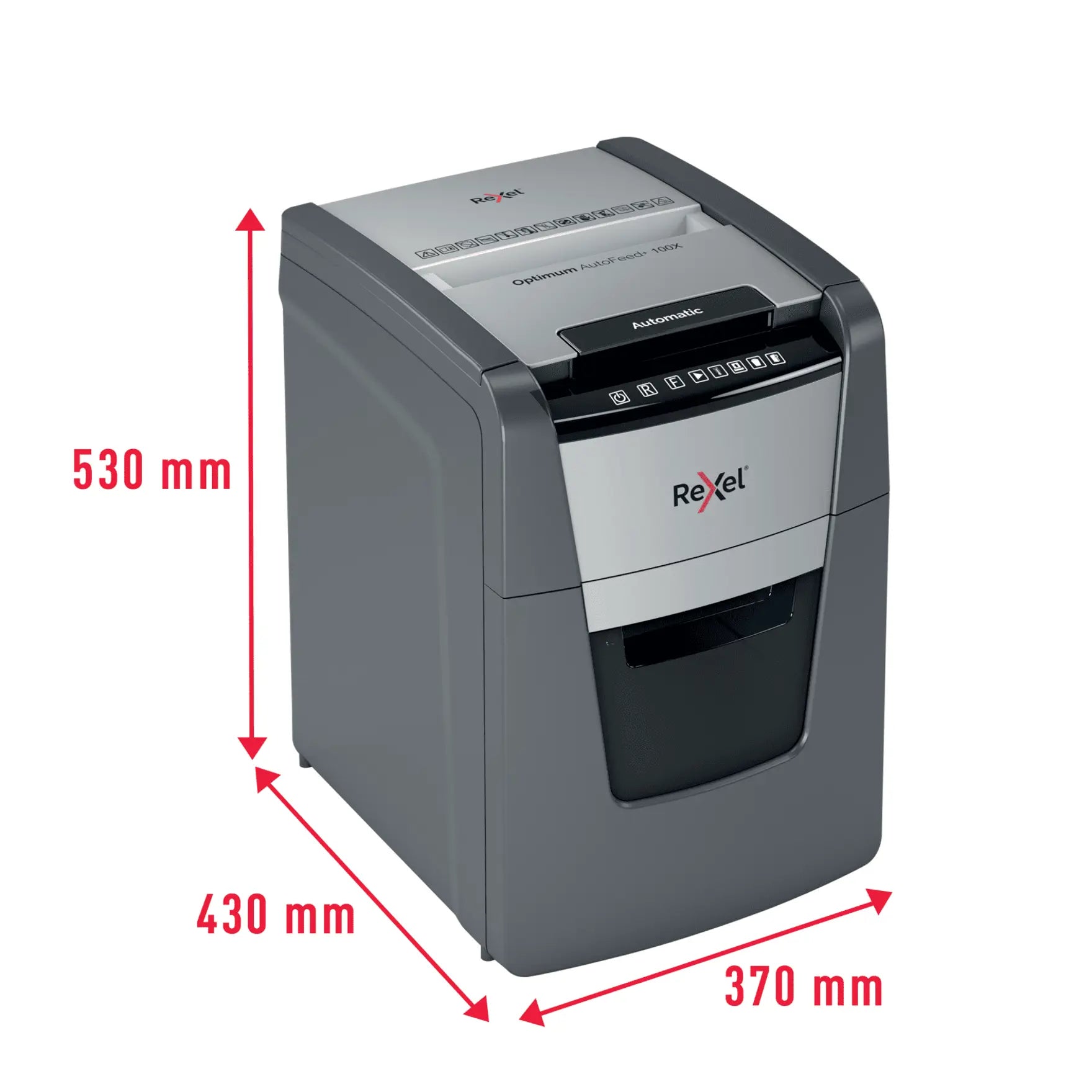 Rexel Optimum AutoFeed+ 100X Automatic Cross Cut Paper Shredder