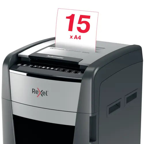 Rexel Optimum AutoFeed+ 600X Automatic Cross Cut Paper Shredder