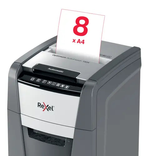 Rexel Optimum AutoFeed+ 150X Automatic Cross Cut Paper Shredder