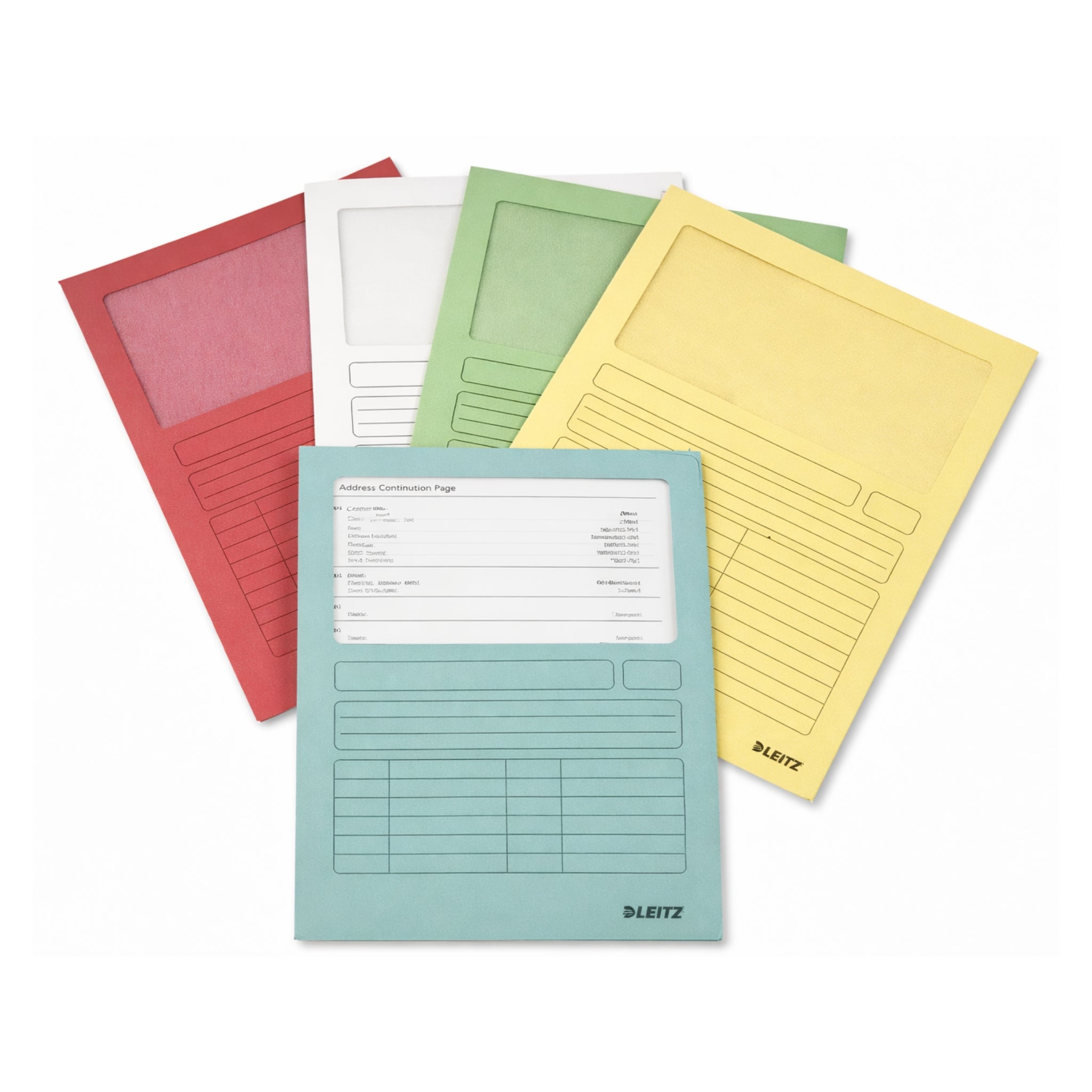 Leitz Z4 Window Folder, Assorted Colours
