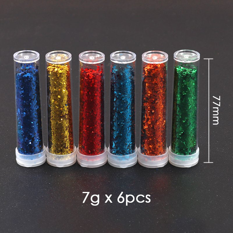 Holographic Glitter Shaker Jars 7g – Set of 6 Colors
