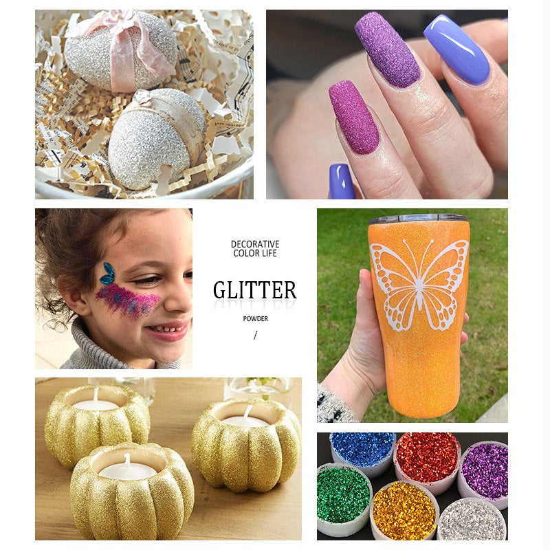 Holographic Glitter Shaker Jars 7g – Set of 6 Colors